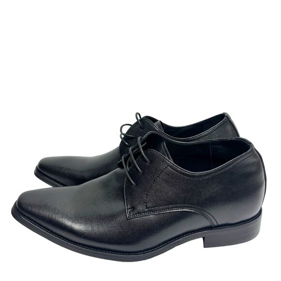 CALTO MEN'S BLACK PREMIUM LEATHER LACE UP DERBY OXFORDS SIZE US 10 NO BOX - Picture 1 of 6